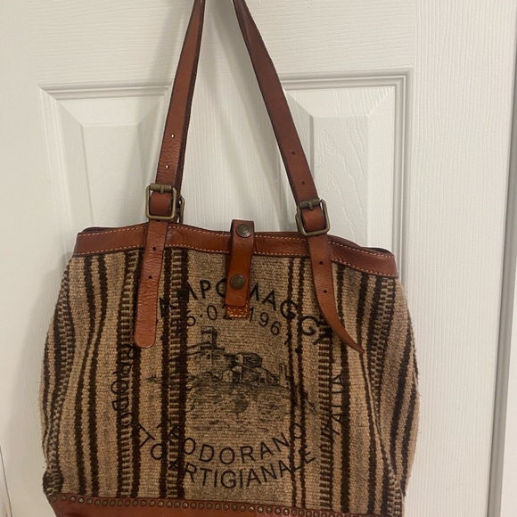 Campomaggi tapestry bag tote! Large! Beautiful - Picture 14 of 16
